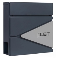 Boîte aux lettres extérieure en acier galvanisé avec serrure à clé antivol, porte-journaux, étanche, antirouille, murale pour lettres et colis