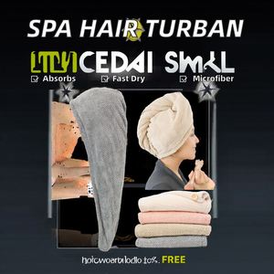 Serviette Turban Microfibre Super Absorbante à Séchage Rapide pour Femme, Idéale pour la Maison et le Salon de Coiffure – Vente en Gros Personnalisée - Product Image 2