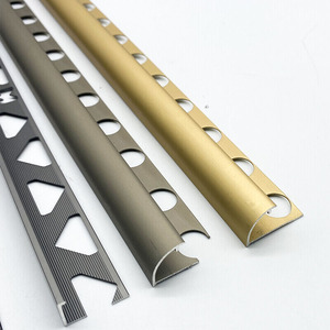 Thiết kế mới nhôm gạch TRIM hồ sơ 6063 Serie sàn phụ kiện nhôm ngói cạnh TRIM kim loại - Product Image 1