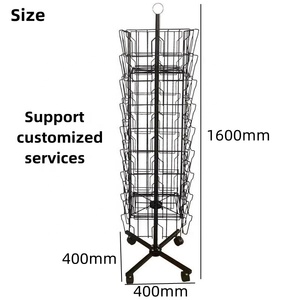 <span class=keywords><strong>Librairie</strong></span> personnalisée sur pied Carnet de notes comiques Magazine Carte cadeau de voeux Carte postale CD Fil métallique Présentoir sur pied Support - Product Image 2