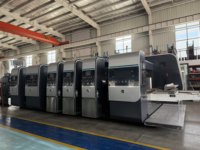 Máquina Impresora Flexográfica Automática de 4 Colores, Ranuradora y Troqueladora para Cajas de Cartón