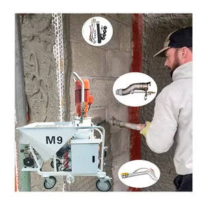 Mesin plester pompa Nat dinding tekanan tinggi M9 plester semprot kapur dempul dinding dan Sant gipsum