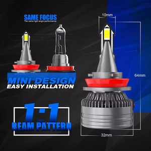 ชุดแปลงไฟหน้า LED รุ่น V21 H11 สำหรับรถยนต์ แสงสูง-ต่ำ สว่างพิเศษ ทนทาน ใช้แทนหลอดฮาโลเจน อุปกรณ์เสริมสำหรับรถยนต์ - Product Image 3