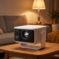 Projecteur intelligent Google TV certifié, compatible 4K, 500 ANSI Lumens, Android 14, WiFi, 1080P, avec fonction audio
