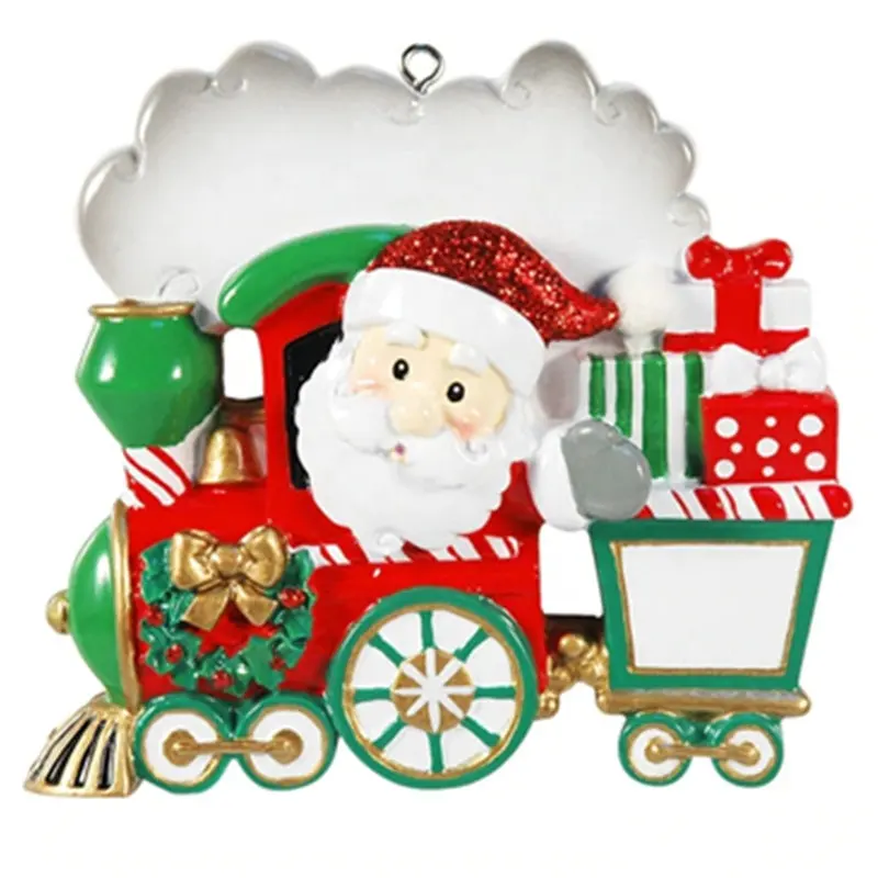 Custom weihnachten deco Christmas Ornament Single Family Train Personalized navidad Hanging Christmas Tree Ornaments Souvenir