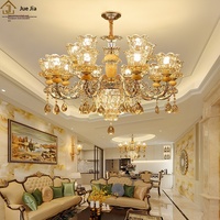 Lustre LED à spectre complet en cristal, style européen, luminaire de luxe pour restaurant, commande vocale intelligente Tmall Elf High