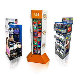 Sinh thái thân thiện có thể gập lại tông quần áo Rack hiển thị cho T-Shirts và vớ 4-Tier tùy chỉnh mua bin - Product Image 5