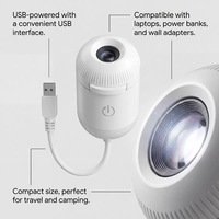 Mini Proyector de Galaxias 2 en 1, Luz Nocturna LED USB con Efecto de Cielo Estrellado, Brillo Ajustable, Control Táctil, Globo de ABS para Dormitorios y Techos