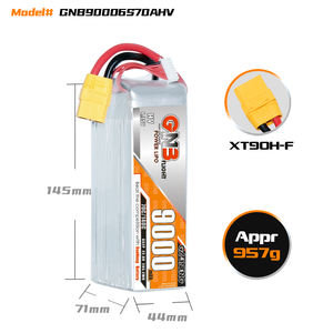 GNB GAONENG RC 9000mAh 6S 22.8V 70C 140C XT90 RC araba Drone RC tekne için RC LiPo pil yumuşak paketi - Product Image 3