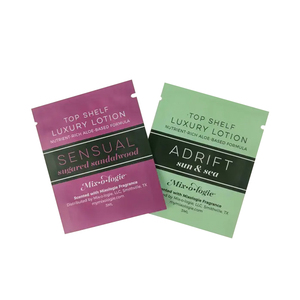 Sacchetto di Mylar piccolo biodegradabile termosaldato foglio di alluminio olio per barba crema per il viso lozione per la cura della pelle sacchetto di pacchetti di campioni di carta cosmetica - Product Image 1