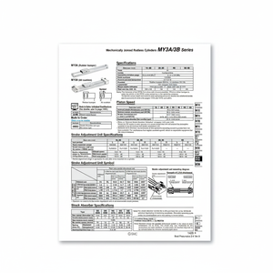 Cilindro sin vástago SMC Pneumatics, cilindros articulados mecánicamente, categoría de producto - Product Image 1