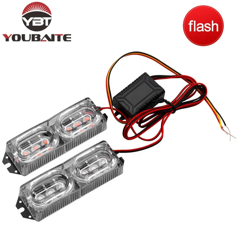 6 LED wasserdichte LED 12V Flash Warnung LED Auto und Motorrad Strobe One für zwei LED Warnleuchten