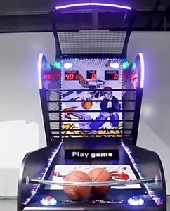 เครื่องเกมอาเขตเล่นบาสเก็ตบอลและชกมวยทำจากโลหะชุดสนุกพร้อมกระดาน LED - Product Image 4