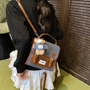2026 New Vintage Fashion Small <b>Backpack</b> Women Korean Style Casual Travel Bag Student Class Double Shoulder Bag - Product Image 1