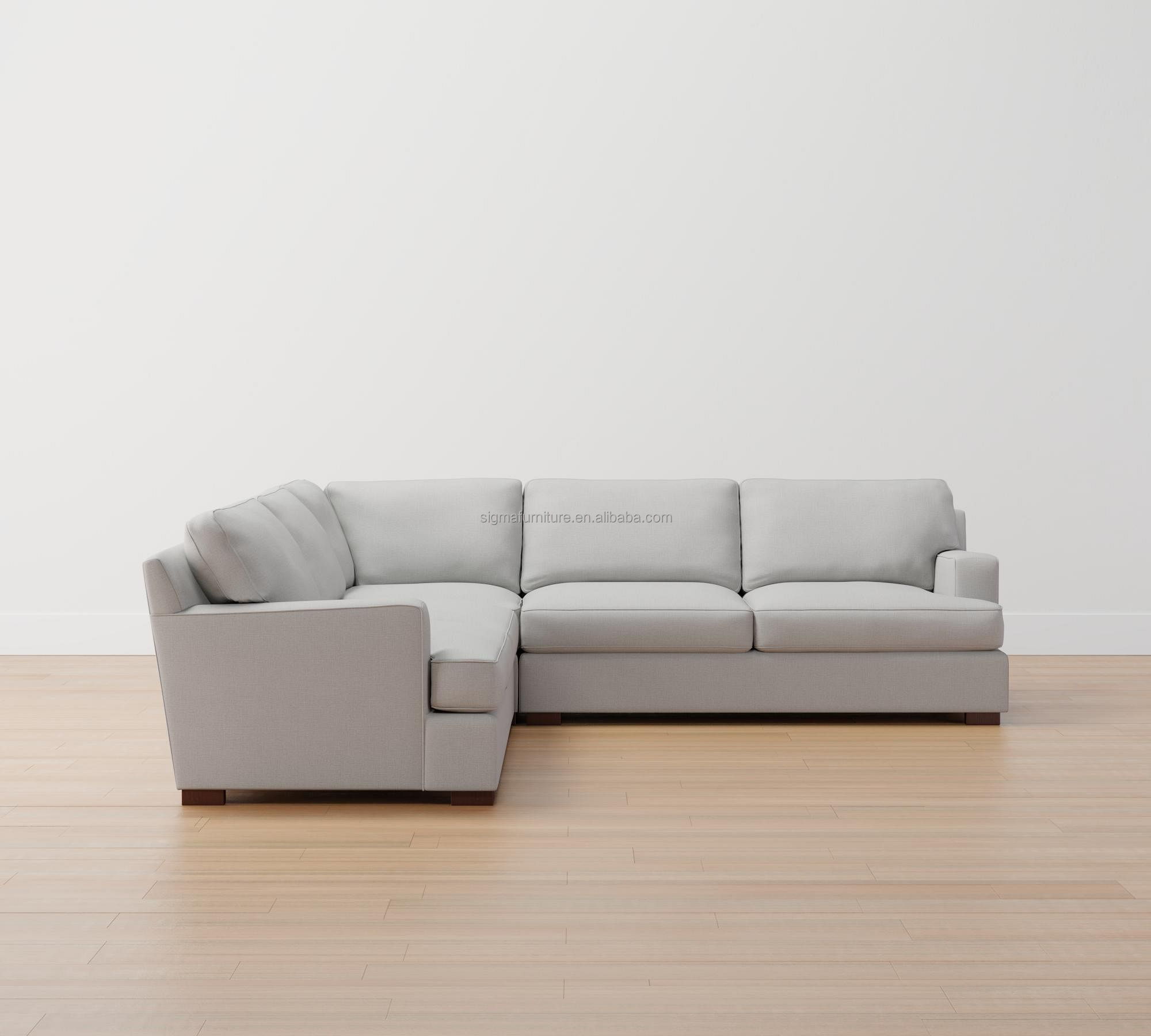 Best quality living room L-shaped sectional sofa bed velvet sleeper couch modular sofa set