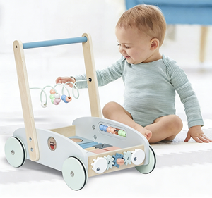 Andador de Madera Personalizado COMMIKI con Bloques, Tablero de Actividades de Educación Temprana, Juguete de Madera - Product Image 4