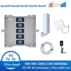 Amplificatore di Segnale Mobile a 5 Bande 2G 3G 4G 5G LTE, Ripetitore per Telefoni Cellulari, Potenziatore di Segnale 4G - Product Image 2