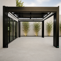 Pergola électrique de luxe Sweet Home en aluminium et PVC, toit à lamelles réglables, imperméable, éclairage LED, écologique, durable, pour usage extérieur