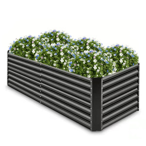 Galvanized Raised Garden Bed Outdoor for Vegetables Flowers,Metal <strong>Planter</strong> <strong>Box</strong> for Fruits Herbs,<strong>Planter</strong> Raised Beds for Gardening - Product Image 5