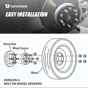 BEVINSEE ชุดส<span class=keywords><strong>เป</strong></span>เซอร์ล้อ 2 ชิ้น ขนาด 20 มม. <span class=keywords><strong>ส</strong></span>ำหรับรถเทสล่า รุ่น <span class=keywords><strong>3</strong></span> แบบมาตรฐาน / ระยะไกล - Product Image 3