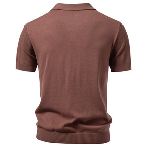 เสื้อเชิ้ตฤดูร้อนมาใหม่สำหรับผู้ชาย คุณภาพสูง แขนสั้น ผ้าถัก สวมใส่สบาย ระบายอากาศได้ดี แฟชั่นลำลองสไตล์ธุรกิจสำหรับผู้ชาย - Product Image 3