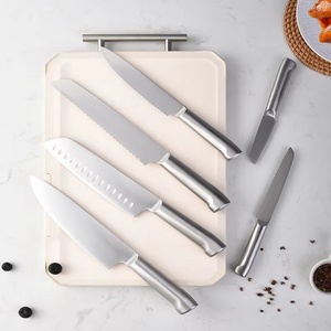 Couteau de Chef en Acier Inoxydable à Manche Creux de Haute Qualité, Ensemble de Couteaux de Cuisine avec Bloc – Vente Flash - Product Image 2