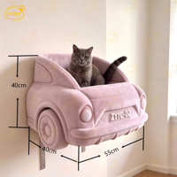 Lit-caverne mural pour chat en forme de voiture, très tendance, en mousse plastique moderne, avec une grande capacité de charge, pour la décoration murale - OEM