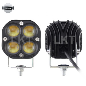 Sistema de iluminación para coche Foco de conducción LED Lente 4LED5D Blue Devil Eye Square LED Luz DE TRABAJO Faro de motocicleta eléctrica - Product Image 1