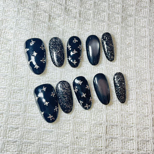 Uñas postizas hechas a mano-Efecto Ojo de Gato - Product Image 6