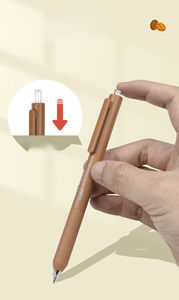 قلم قهوة جيل للمشي جديد، مجموعة أقلام التوقيع الإبداعية للطلاب، 5 قطع سوداء ST 0.4mm - Product Image 5