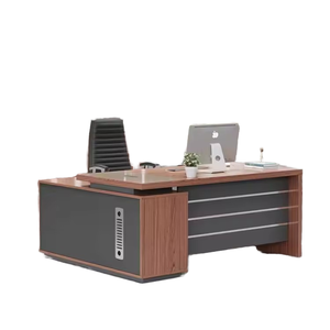 Escritorio ejecutivo de fábrica en forma de L, muebles de oficina modernos, mesa de oficina laminada de 1,2 m, escritorio de trabajo de oficina para computadora - Product Image 5