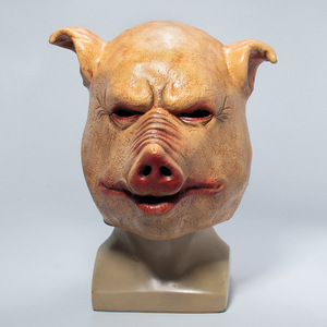 Máscara de Látex Ecológica de Cabeza de Cerdo de Terror para Disfraz de Mascarada, Cosplay de Animal, Cara Completa, con Logotipo Personalizado, para Fiesta de Halloween 2026 - Product Image 6