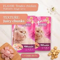 OEM/ODM 85g Mousse Lèchable Haute Teneur en Viande Saveurs Variées Friandises Crémeuses pour Chats Sachet de Nourriture Humide pour Chats