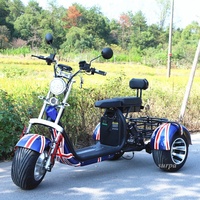 2000w 60v1 2ah/20ah batterie au lithium citycoco gros pneu cee scooters électriques trois roues moto tricycle tricycle tricycle