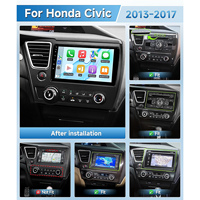 Honda Civic 9 2013-2016 için 9'' Araç DVD Oynatıcısı 9 İnç Araç Stereo DVD Video Ses DVD Oynatıcısı Kablosuz CarPlay