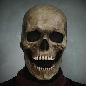 Máscara de Látex de Calavera para Halloween DAMAI, Mandíbula Móvil, Transpirable, Ecológica, Terrorífica, para Cosplay, Adultos - Product Image 3