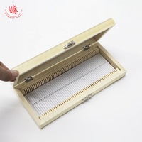 Microscope Slide Storage Wooden Box 50pcs