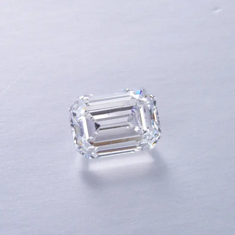 Diamantes solitarios sueltos naturales Vvs1 de grado de Color D de corte esmeralda brillante de 0,54 quilates para uso de joyería a granel