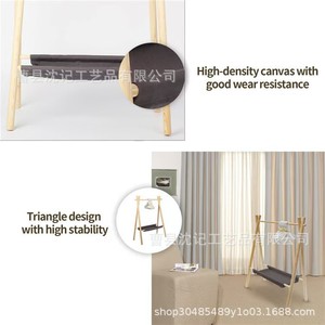 Wooden Folding <b>Clothes</b> <b>Rack</b> For Pets And Children Multifunctional Storage With Shelf Small Size Portable Design - Product Image 3