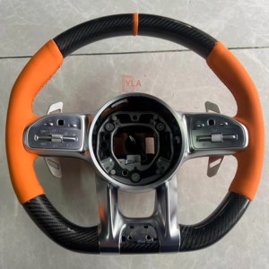 Volante de Cuero y Fibra de Carbono Personalizado para <span class=keywords><strong>Benz</strong></span> <span class=keywords><strong>2022</strong></span> Nuevo CLS GLE W213 W238 W205 W222 W463 W167 G63 Clase C C63 - Product Image 4