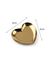 Plateau de présentation de bijoux en acier inoxydable en forme de cœur avec logo personnalisé, plateau de rangement pour la cuisine et la salle de bain, vaisselle multifonctionnelle, décoration d'intérieur