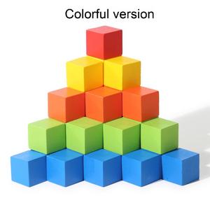 Giá Tốt Nhất 50Pcs 2.5Cm Màu Gỗ Log Cube Khối Xây Dựng Thiết Lập Giáo Dục Học Tập Mô Hình Đồ Chơi Cho Trẻ Em Để Chơi - Product Image 4