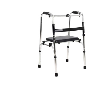 Hengwan Camp Aluminum Alloy Single Bend <b>Walker</b> With Adjustable Height Seat For <b>Elderly</b> - Product Image 3