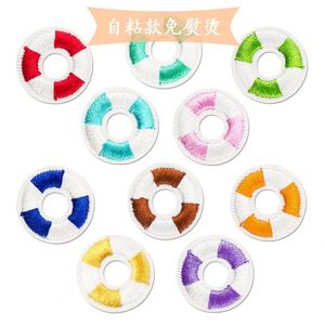 Patch brodé étoile mignon de 2,3 cm thermocollant/auto-adhésif pour étiquette de bagage et décoration de sac - Product Image 3