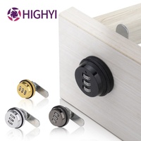 Serrure à came HIGHYI, câble en alliage de zinc, serrure à came pour meubles, attaches, serrure de tiroir, quincaillerie pour meubles
