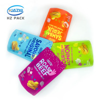 Kemasan Pouch Aluminium Foil Matte Custom Print untuk Keripik Kentang, Daging Kering, Popcorn, Camilan, Kue Kering, Biskuit, Kacang, Bebas BPA