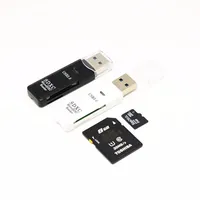 Lecteur de cartes externe mini portable USB 3.0 SDXC TF 2-en-1 pour tablettes, PC, ordinateurs portables, ordinateurs de bureau