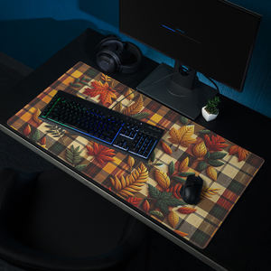 Alfombrilla de Ratón Grande y Extendida para Oficina, Diseño de Hojas de Arce Verdes, Personalizable, para Juegos - Product Image 2