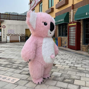 Filet de célébrité ours vêtements adulte <span class=keywords><strong>gonflable</strong></span> koala dessin animé mascotte costume poupée costume en peluche couvre-chef à vendre - Product Image 2