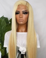 Perruque de LUXE de qualité supérieure, 613 vison, perruque de cheveux brésiliens, cuticules alignées, HD, perruques Lace Front pre-plucked avec Baby Hair